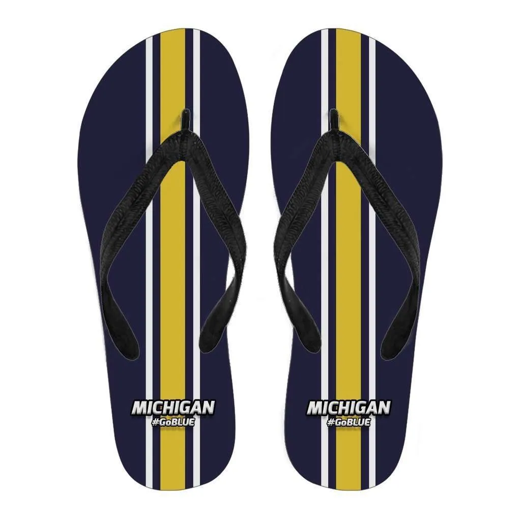 #GoBlue Michigan Flip Flops