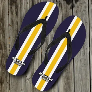 #GoBlue Michigan Flip Flops
