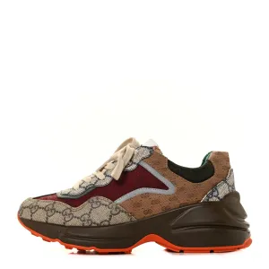 GUCCI GG MIXED FABRIC RHYTON SNEAKERS