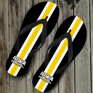 #HawksSoar Iowa Flip Flops