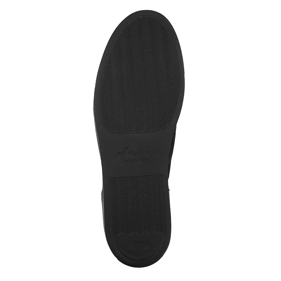 Jeffery West - Apolo Velour Leather Trainers in Black