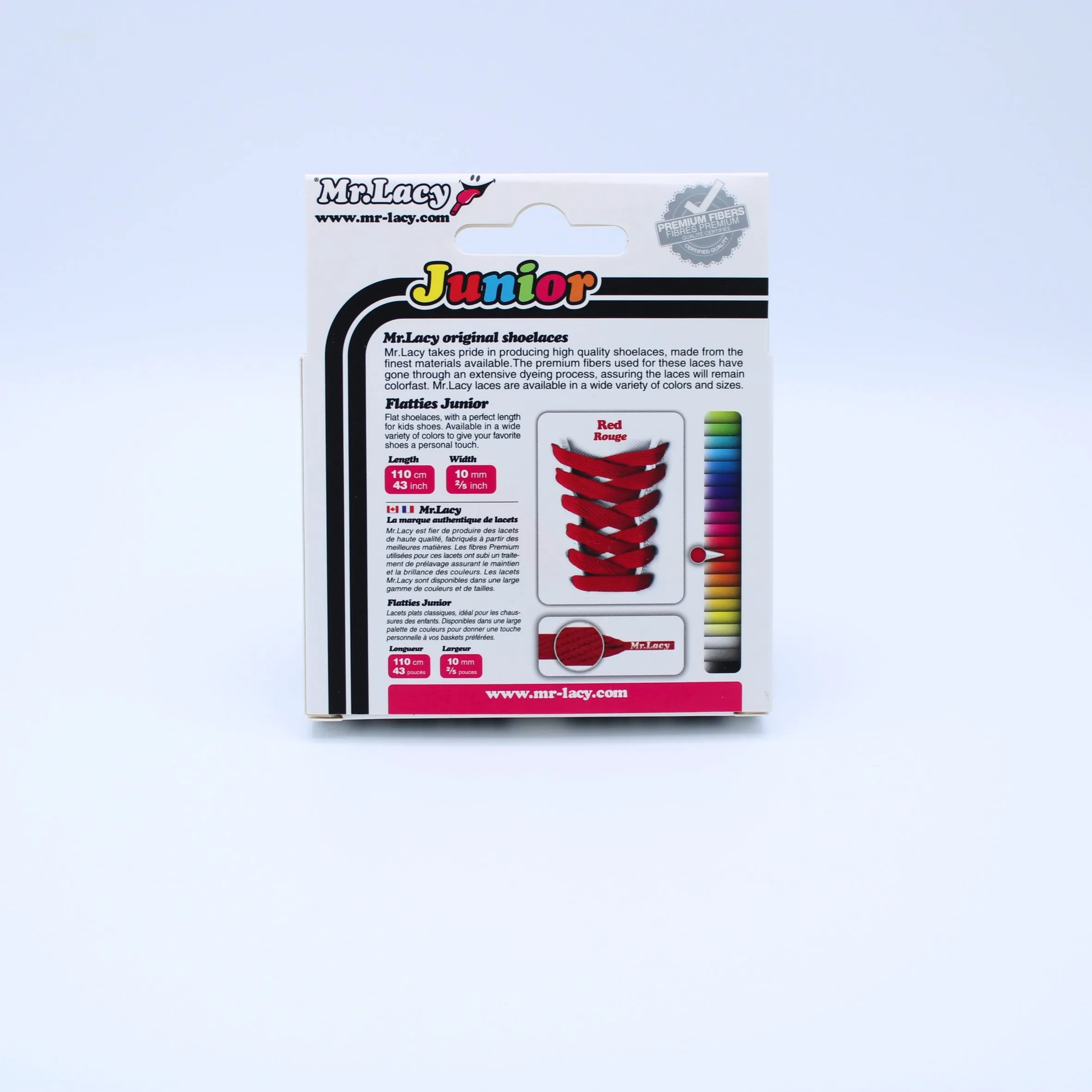 Junior Flatties Shoelaces · Red