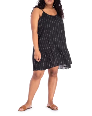 Katie Ruffle Hem Dress | Black / White