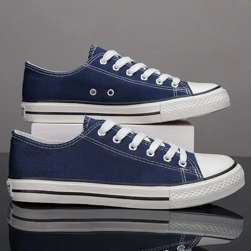 Lace Up Round Toe Canvas Sneakers