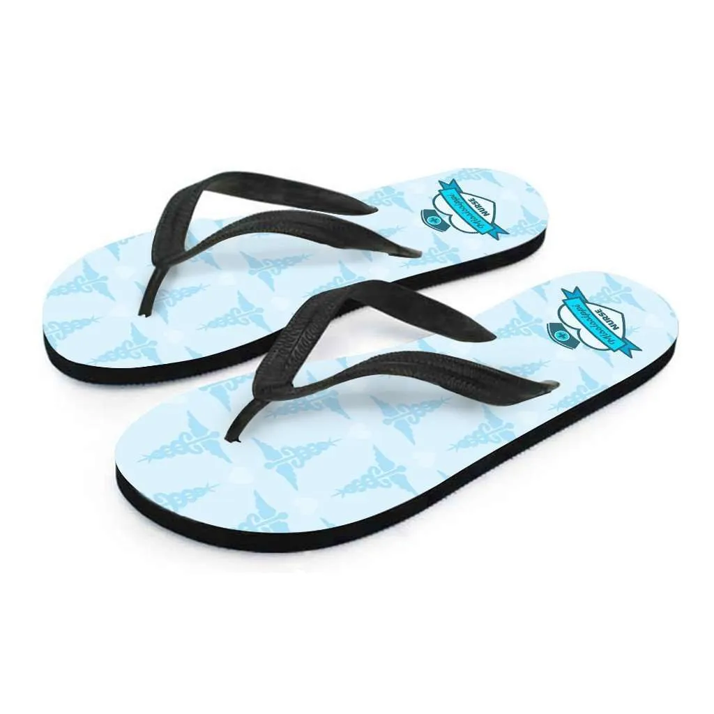 Mississippi Nurse Blue Flip-Flops