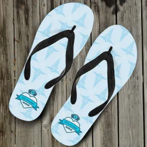 Mississippi Nurse Blue Flip-Flops