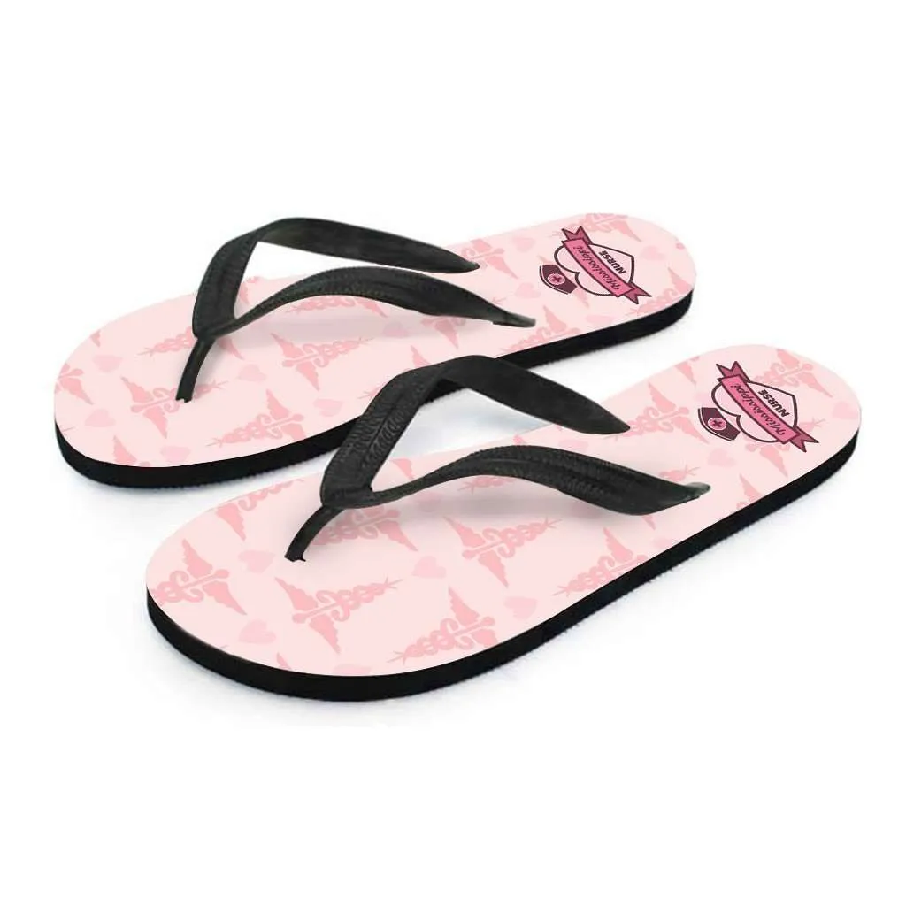 Mississippi Nurse Flip-Flops Pink