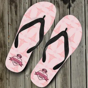 Mississippi Nurse Flip-Flops Pink