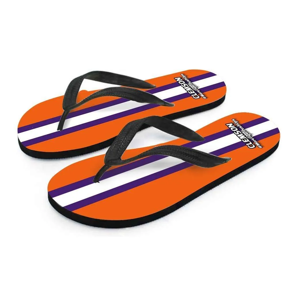 #MoreTigerPushUps Clemson Fan Flip Flops