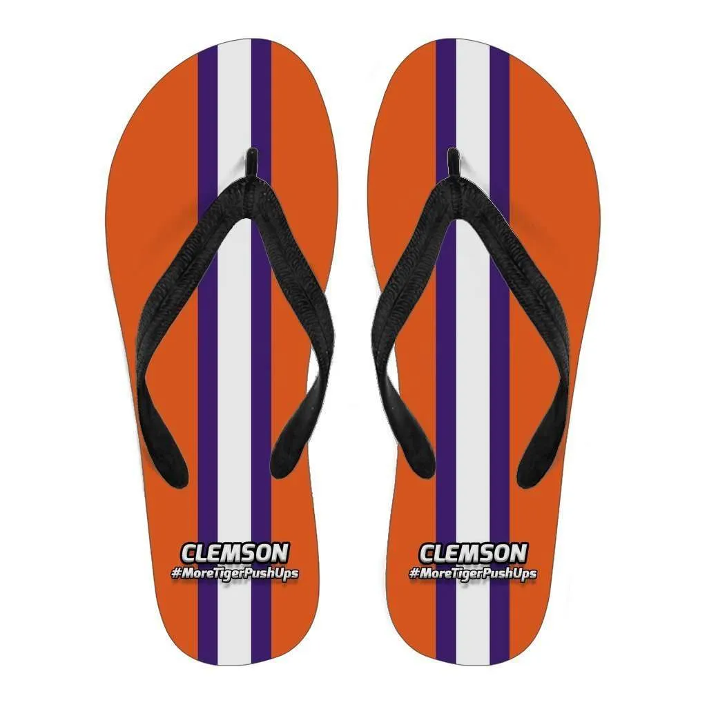 #MoreTigerPushUps Clemson Fan Flip Flops