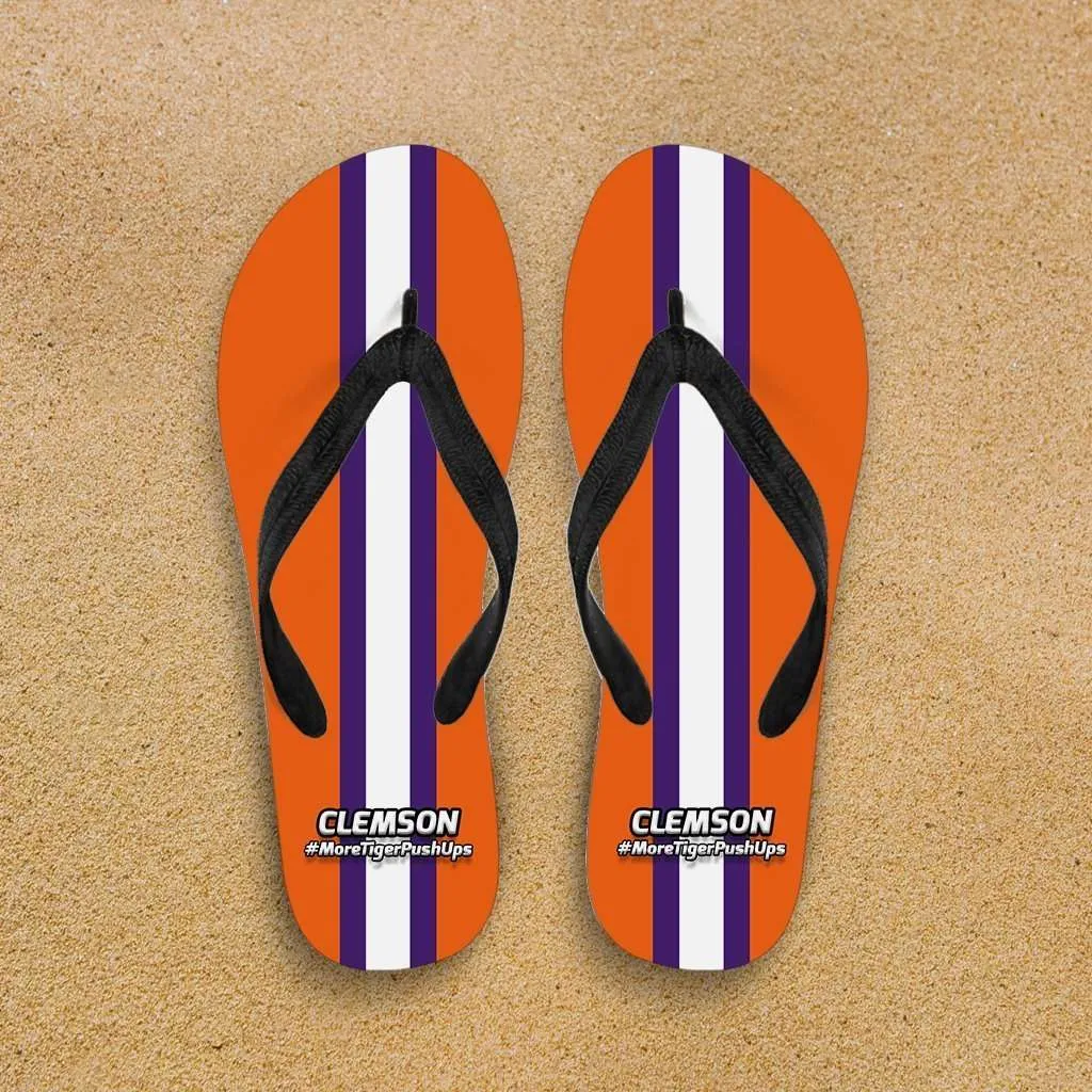 #MoreTigerPushUps Clemson Fan Flip Flops