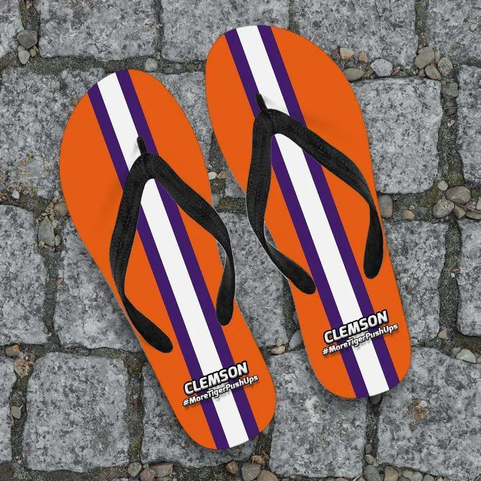 #MoreTigerPushUps Clemson Fan Flip Flops