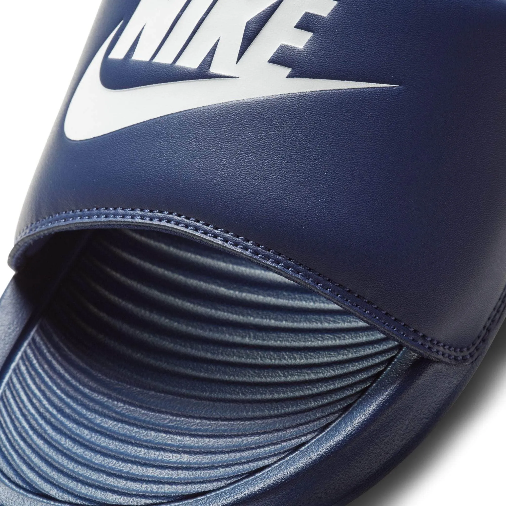 Nike Victori One Slides "Midnight Navy White" - Men's