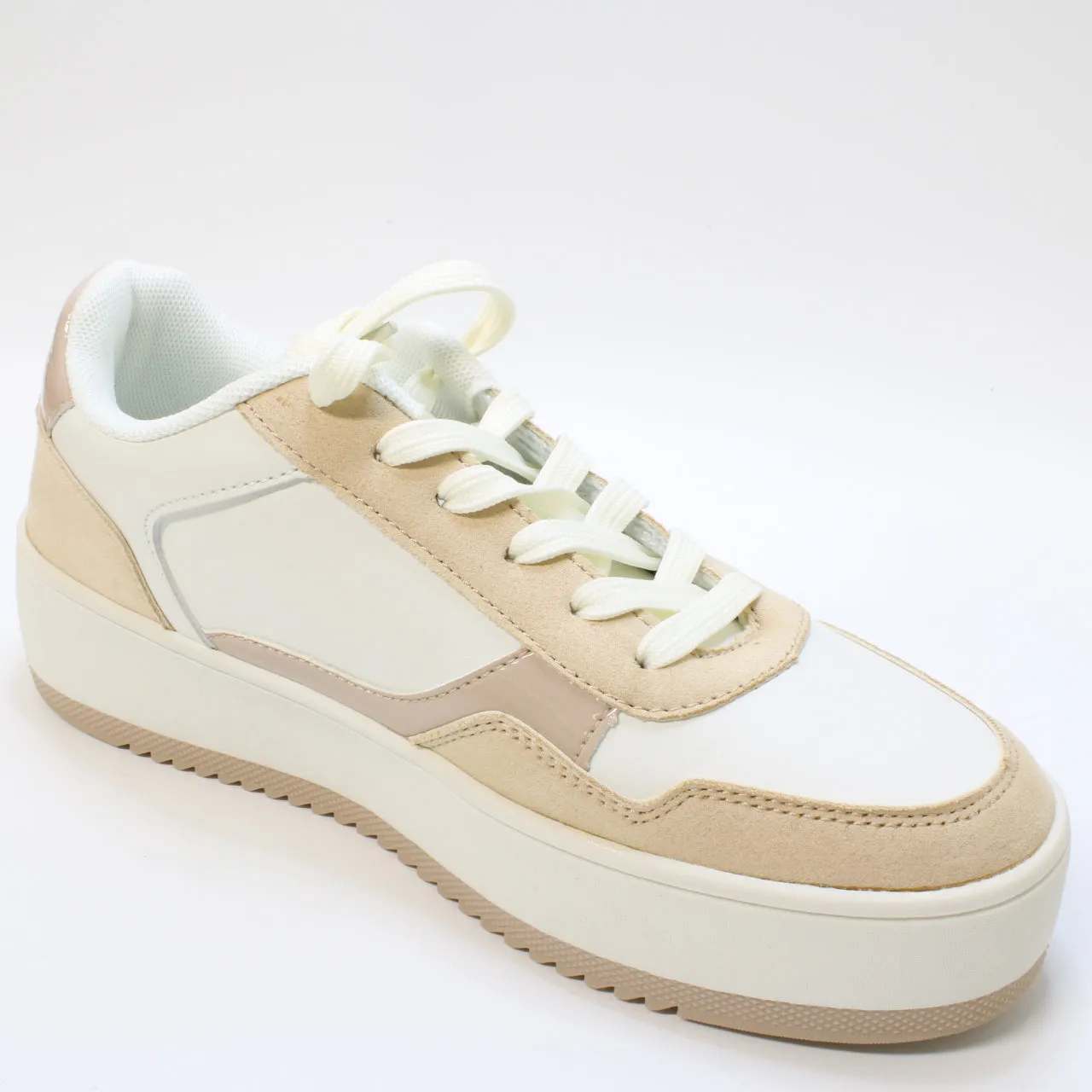 Office Floella Block Detail Trainers Nude Mix Uk Size 6