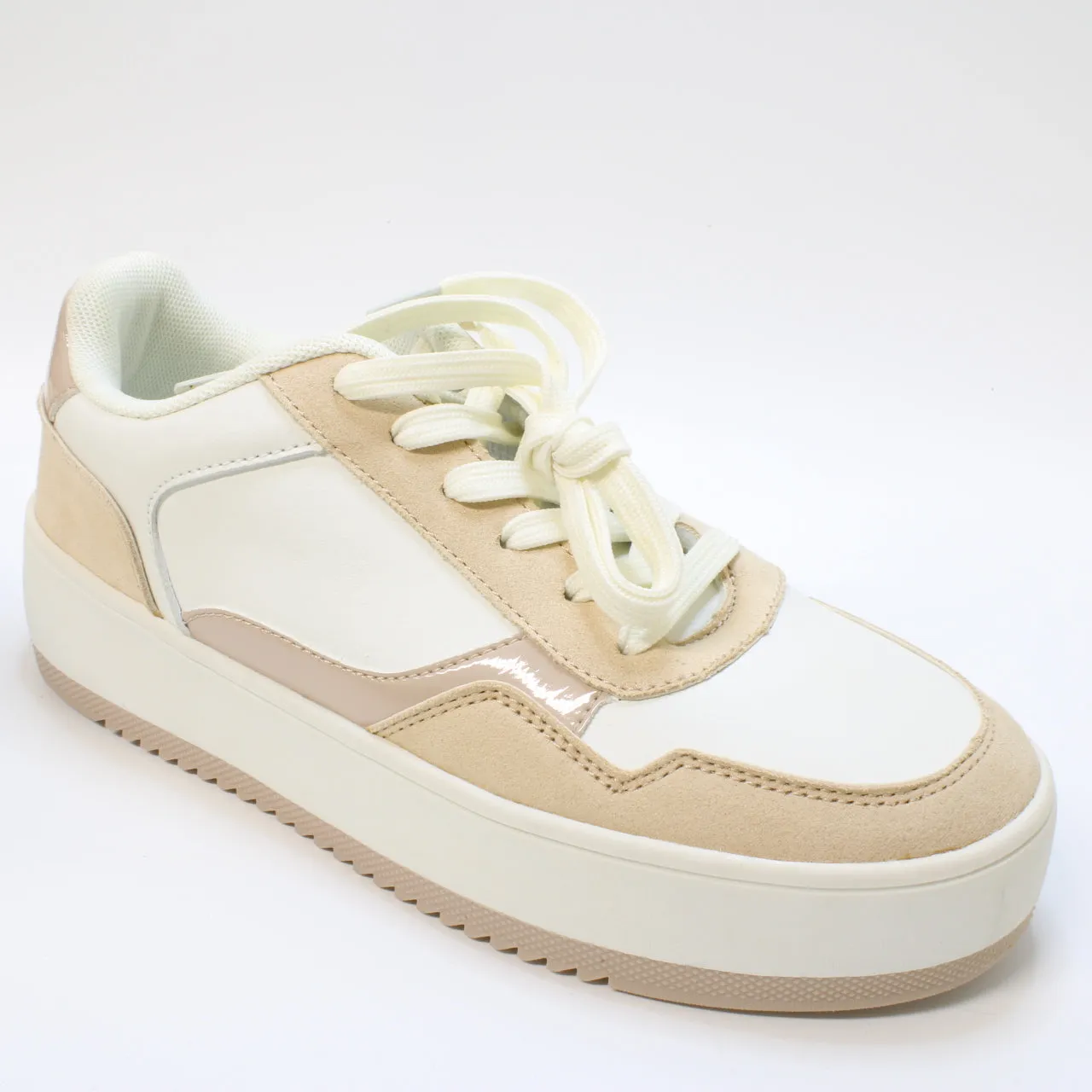 Office Floella Block Detail Trainers Nude Mix Uk Size 6