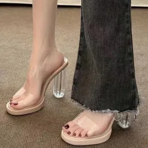 Open Toe Block Heels Sandals