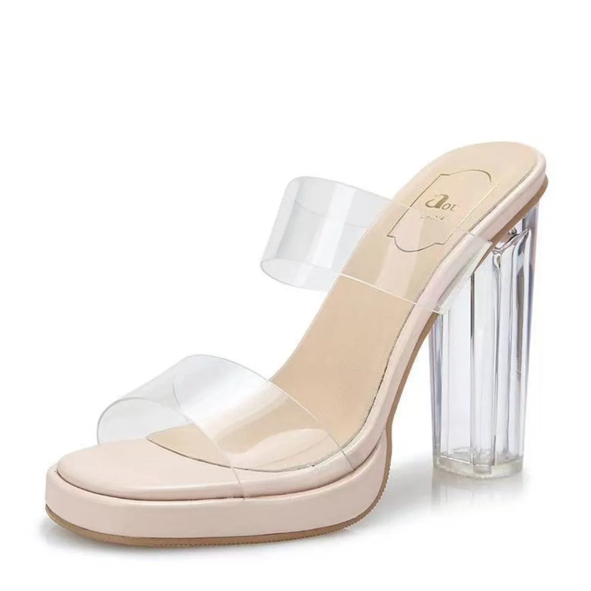 Open Toe Block Heels Sandals