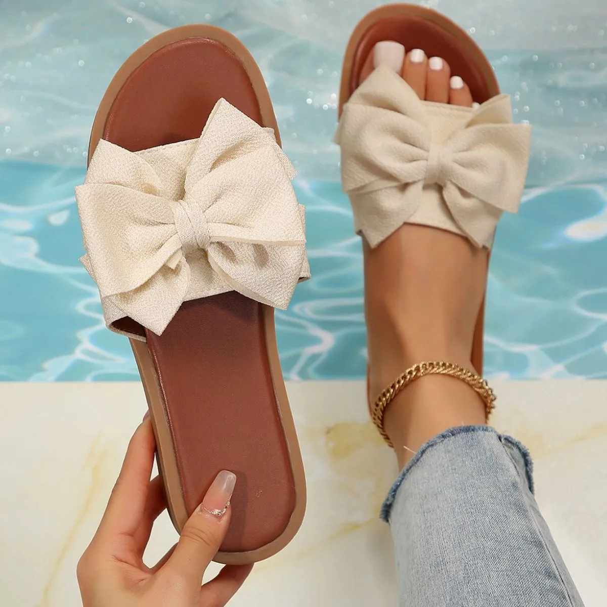 Open Toe Flats Sandals