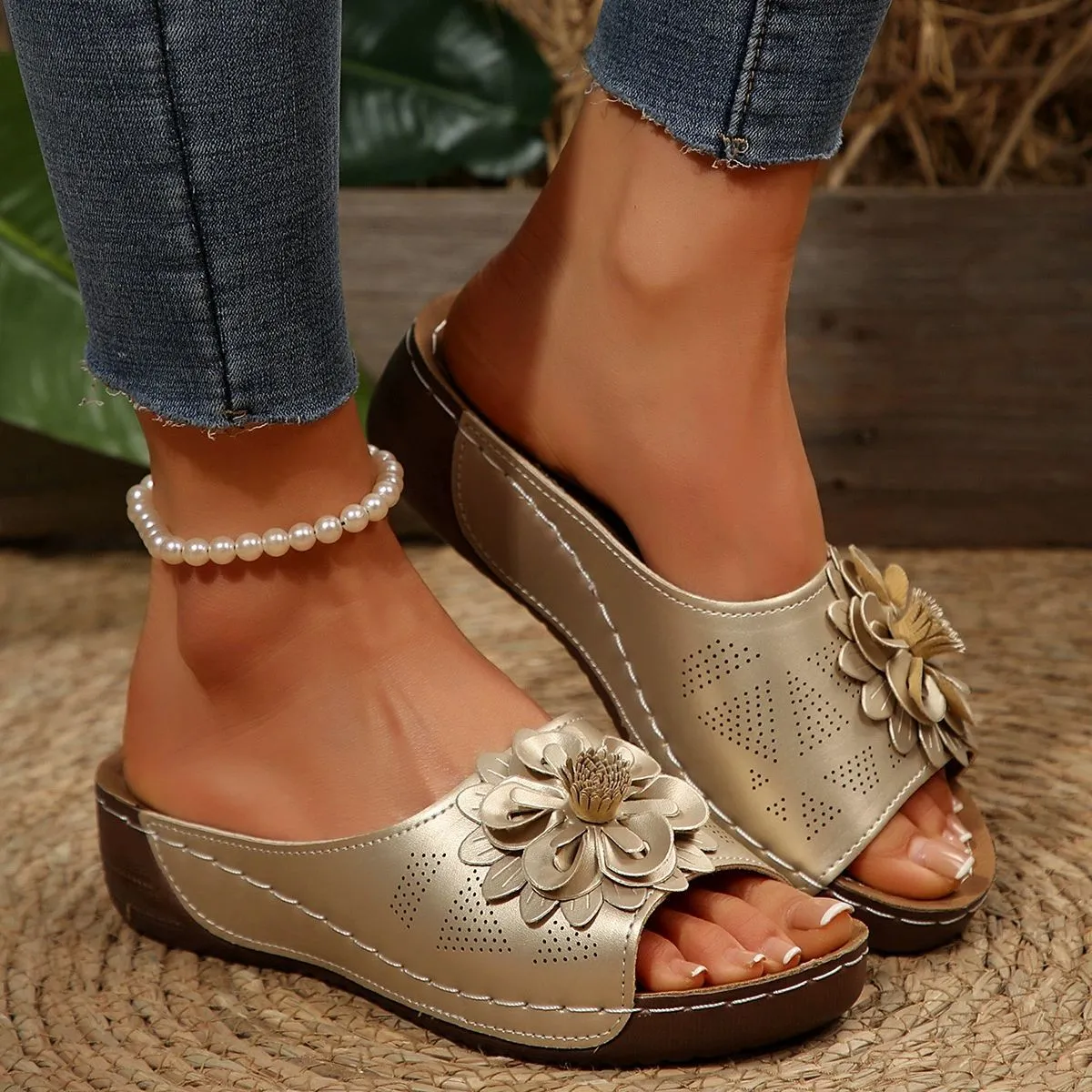 Open Toe Wedge Sandals