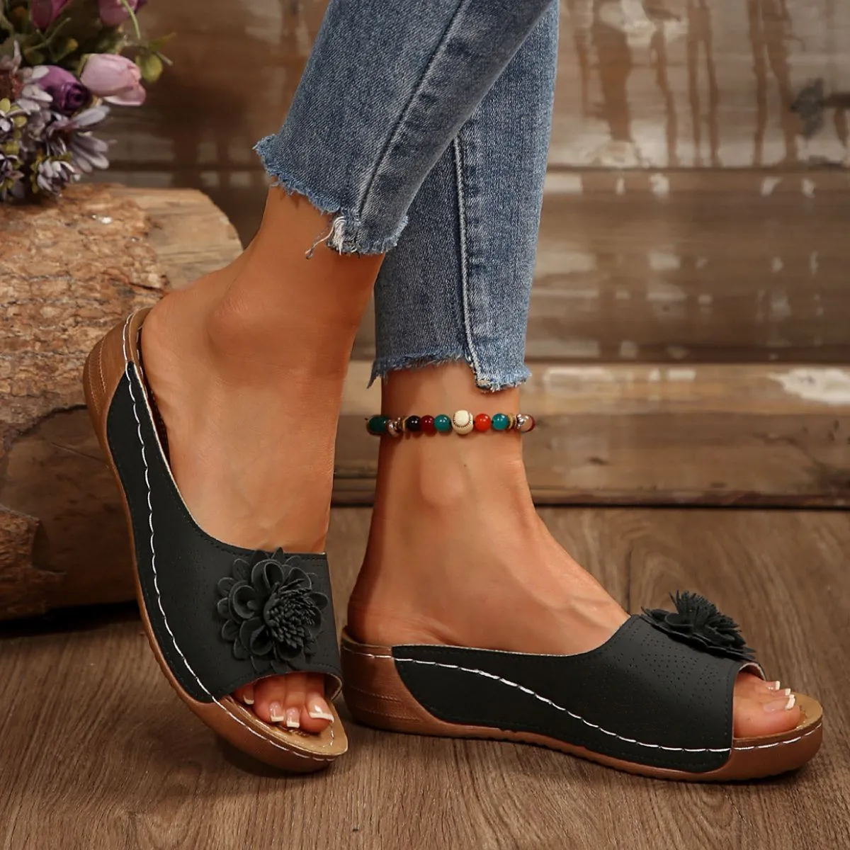 Open Toe Wedge Sandals