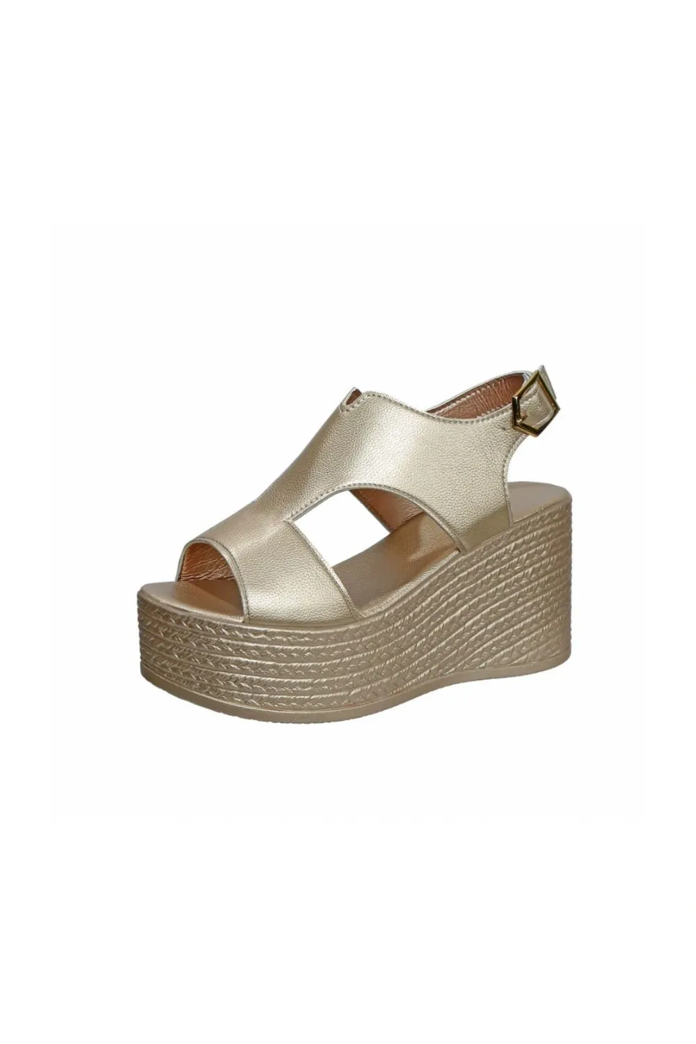 Peep Toe Cut Out Wedge Sandals