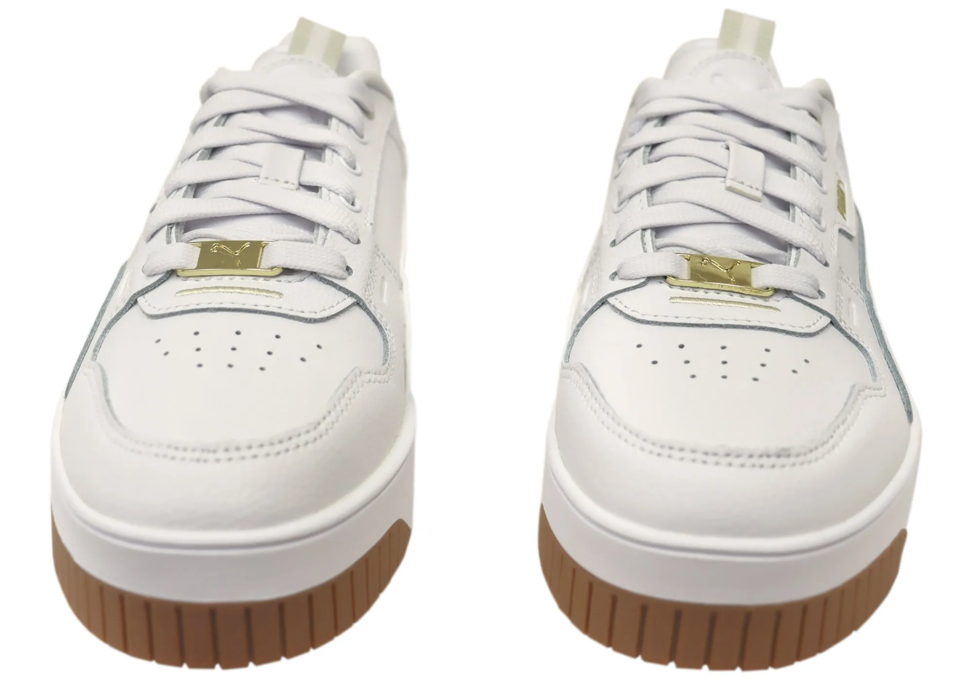 Puma Womens Carina Street Lux Stylish Lace Up Sneakers