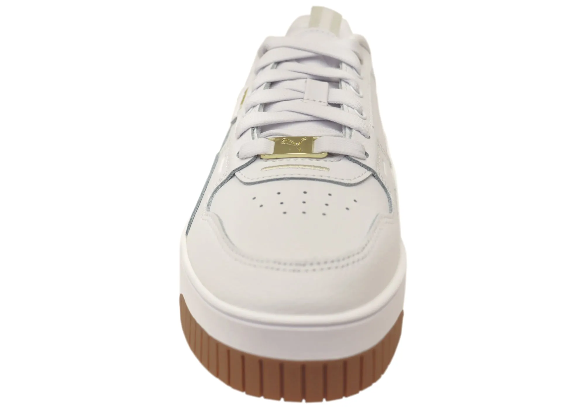 Puma Womens Carina Street Lux Stylish Lace Up Sneakers