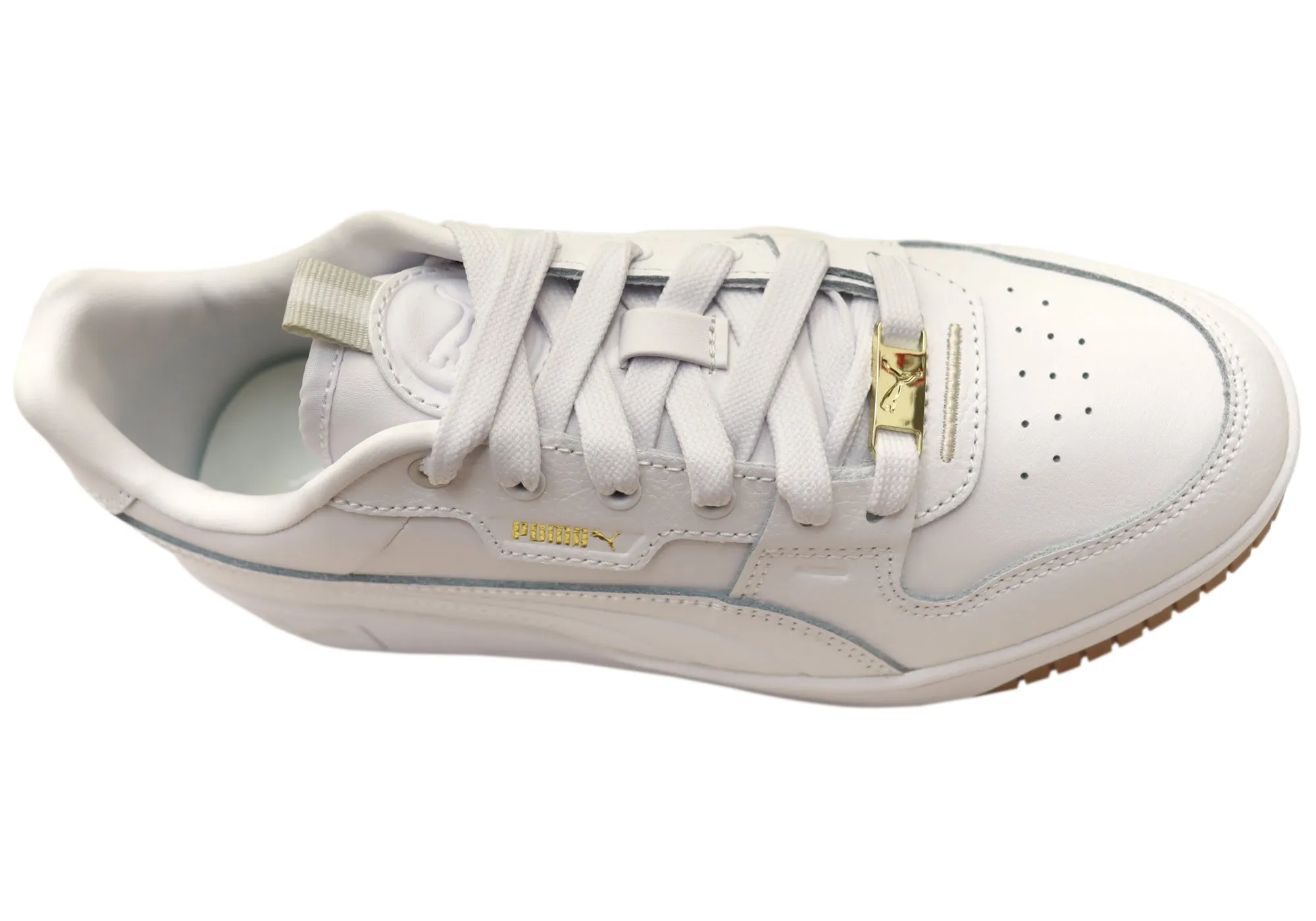 Puma Womens Carina Street Lux Stylish Lace Up Sneakers
