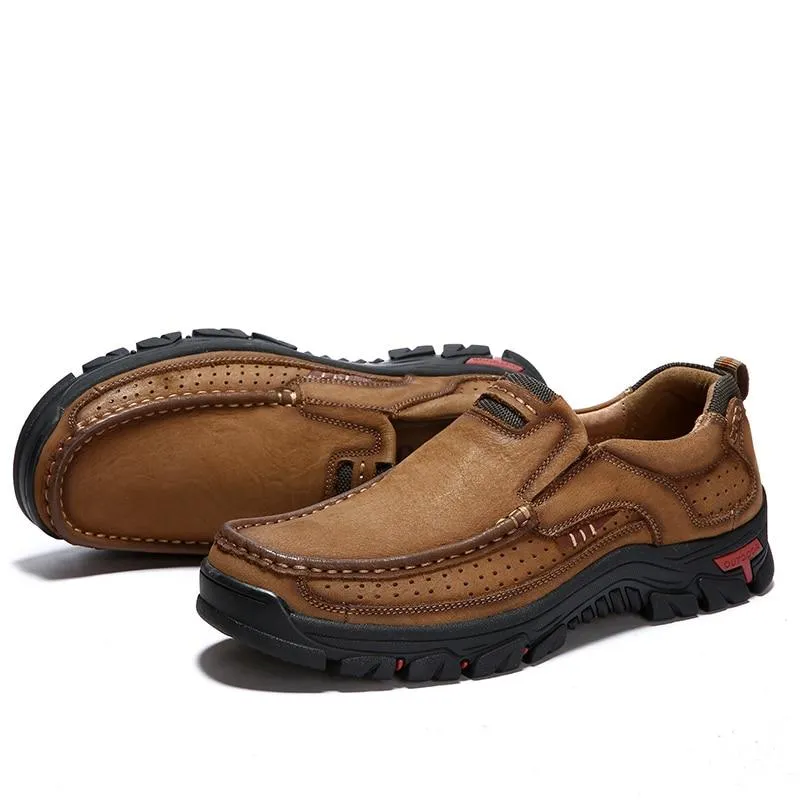 Shoes - Casual Stylish Men Genuine Leather Moccasin Sneakers Shoes