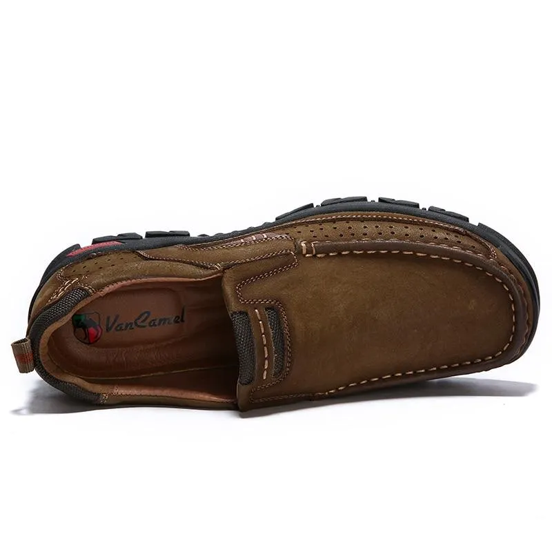 Shoes - Casual Stylish Men Genuine Leather Moccasin Sneakers Shoes