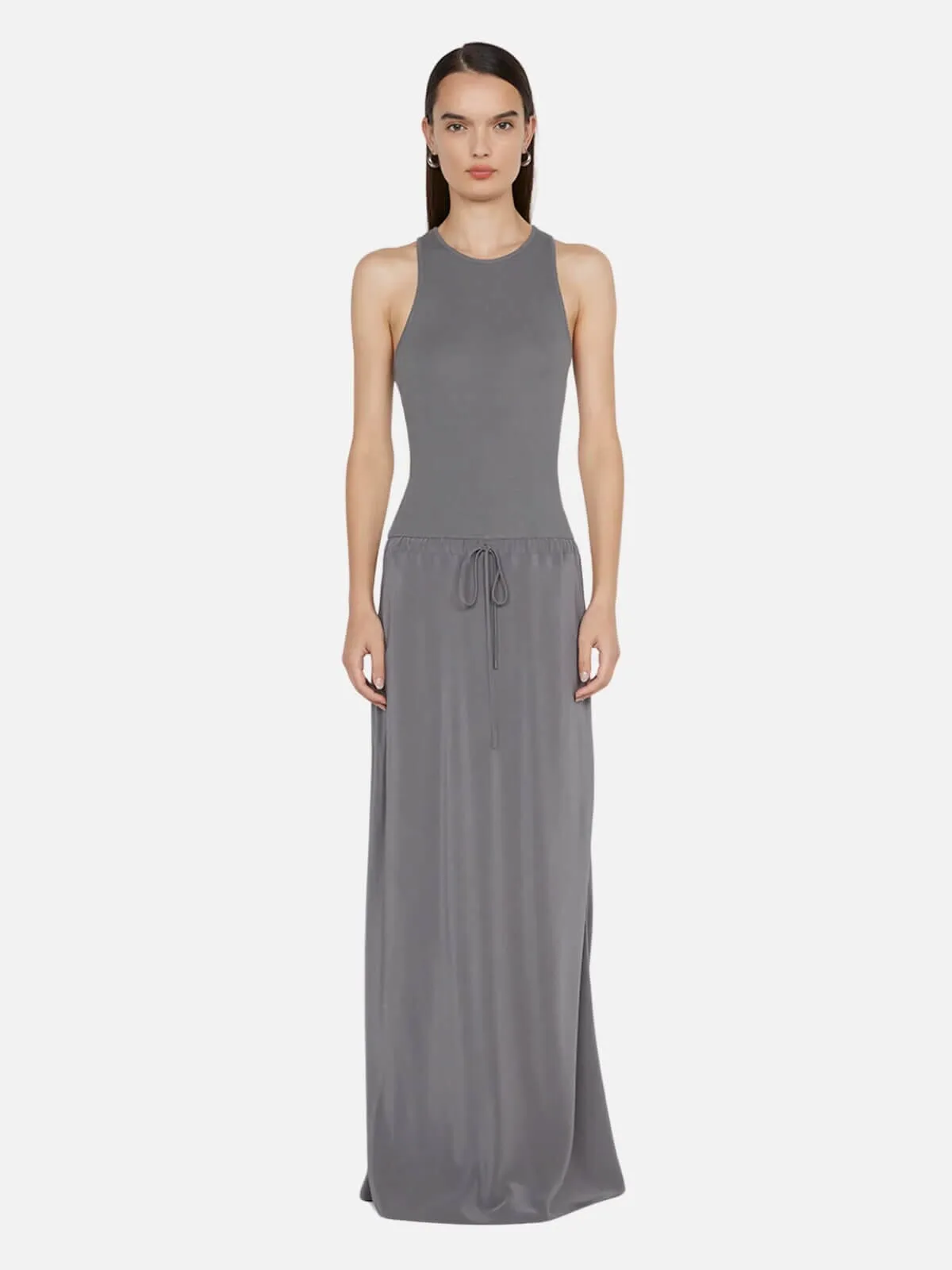 Sola Racer Dress - Charcoal