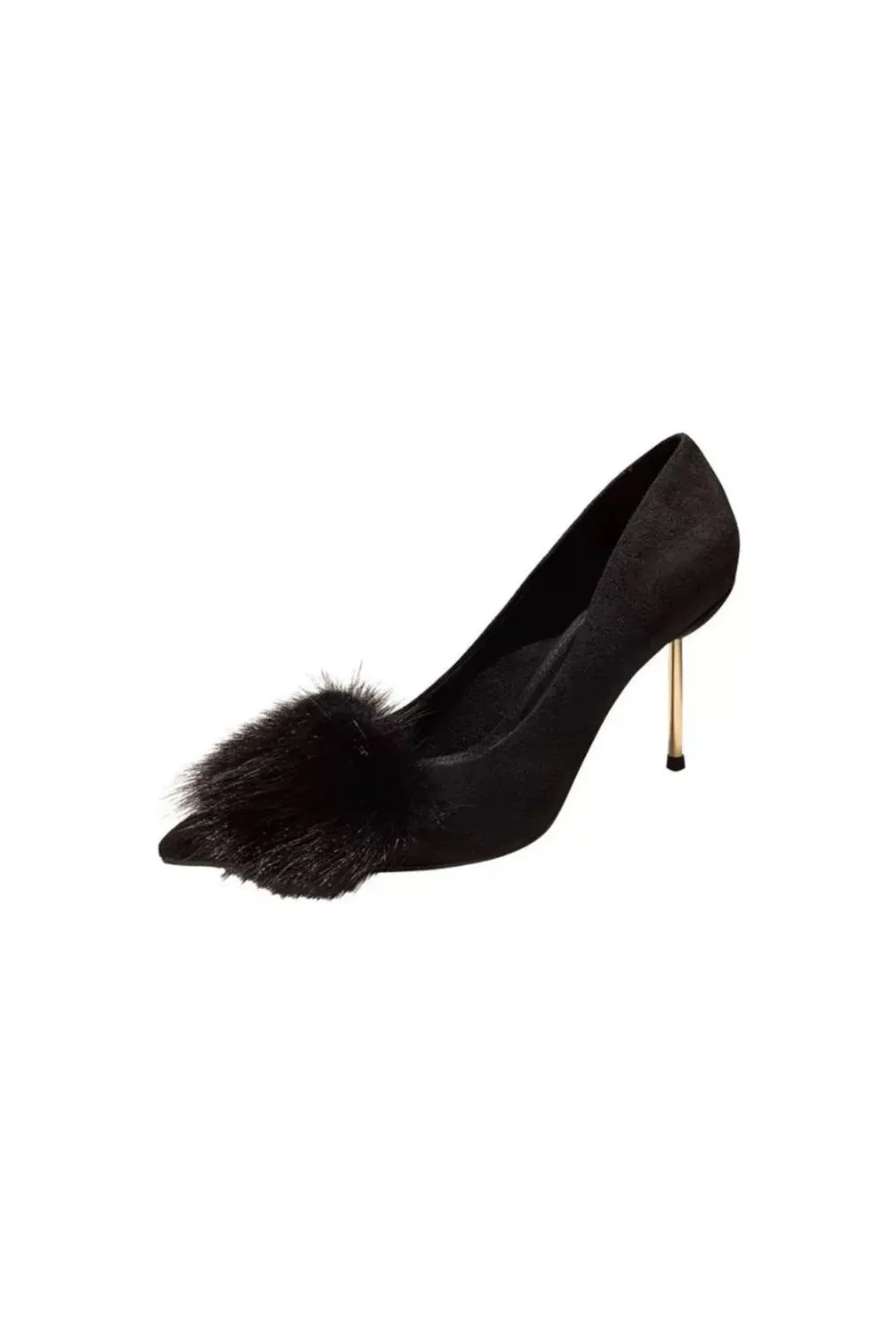 Suede Point Toe Stiletto Pumps