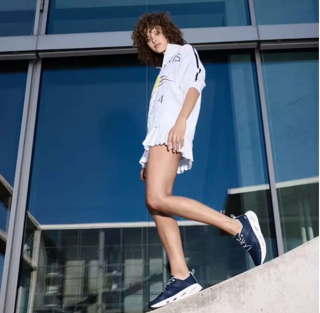 TENHAAG Navy Slip On Trainer