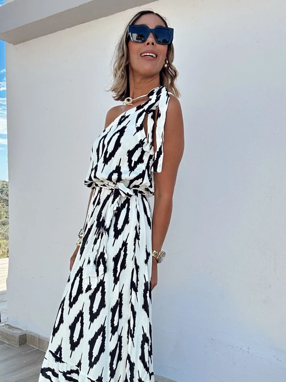 The Camila One-Shoulder Maxi Dress