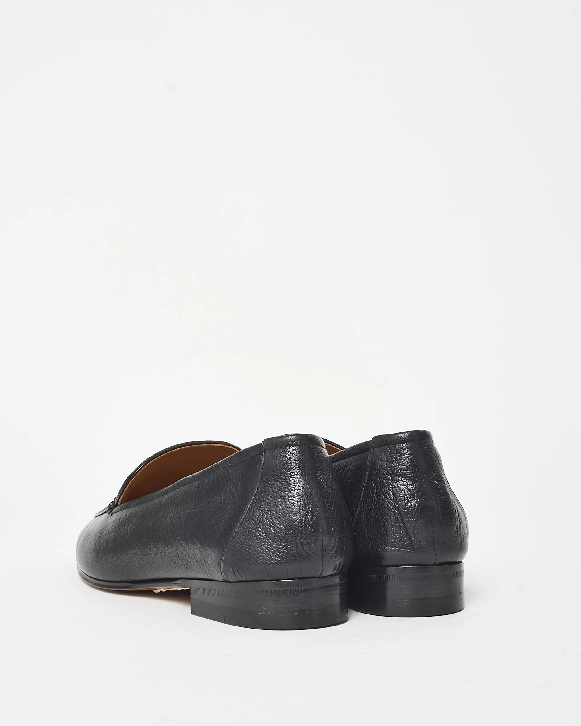 The Row Black Leather Adam Loafers - 38.5