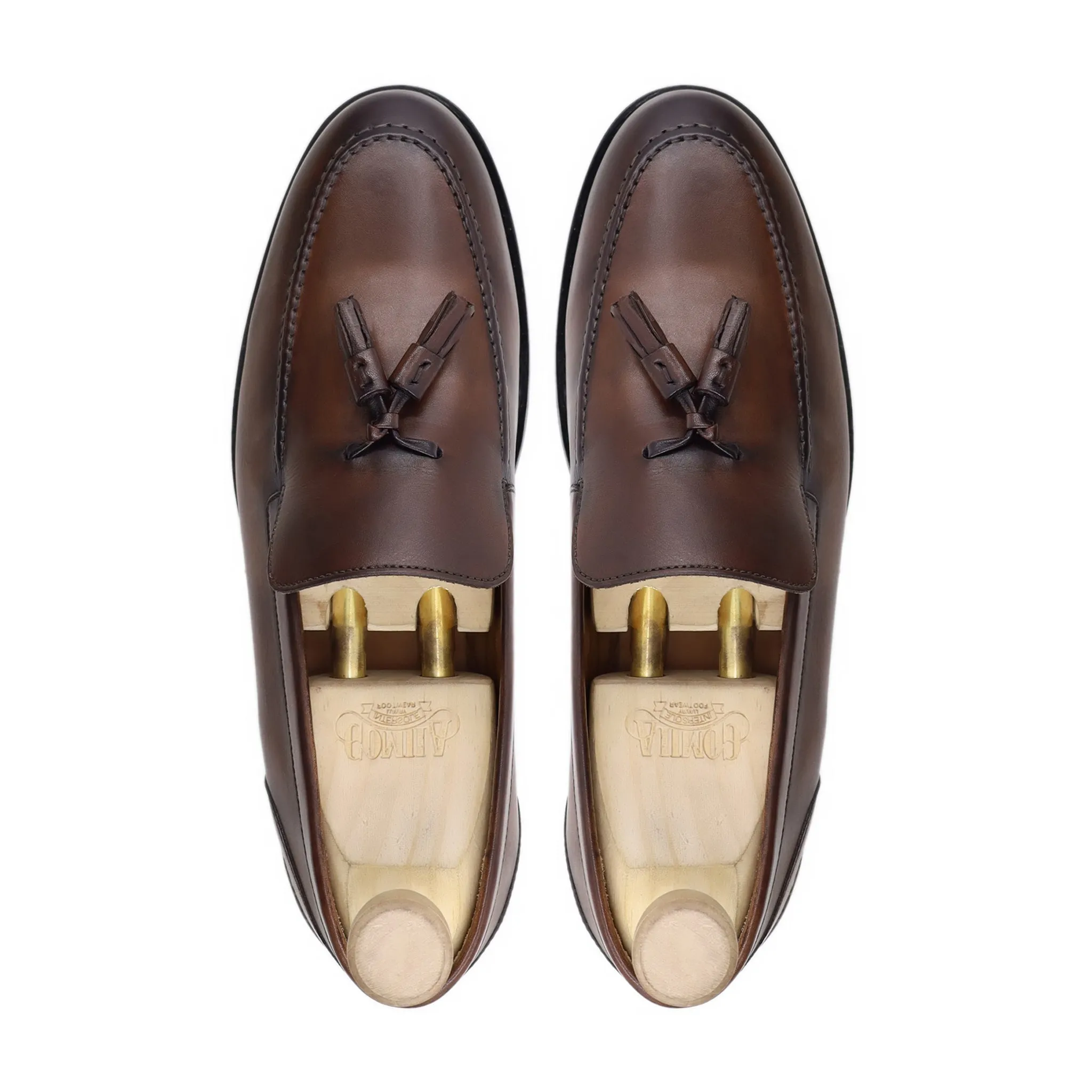 Tribov - Men's Brown Patina Calf Leather Loafer