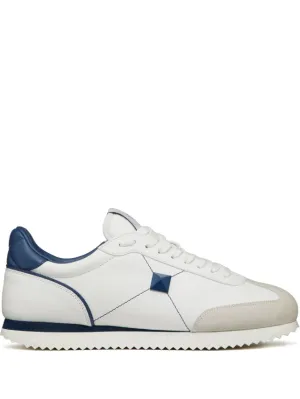 Valentino Garavani Stud Around Low-Top Trainer in Calfskin and Nappa Leather