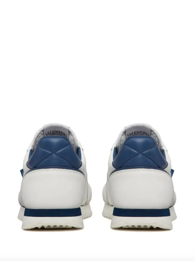 Valentino Garavani Stud Around Low-Top Trainer in Calfskin and Nappa Leather