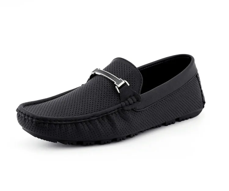 Vibrant Driving Shoe Men’s Soft Perforated Vegan Slip On