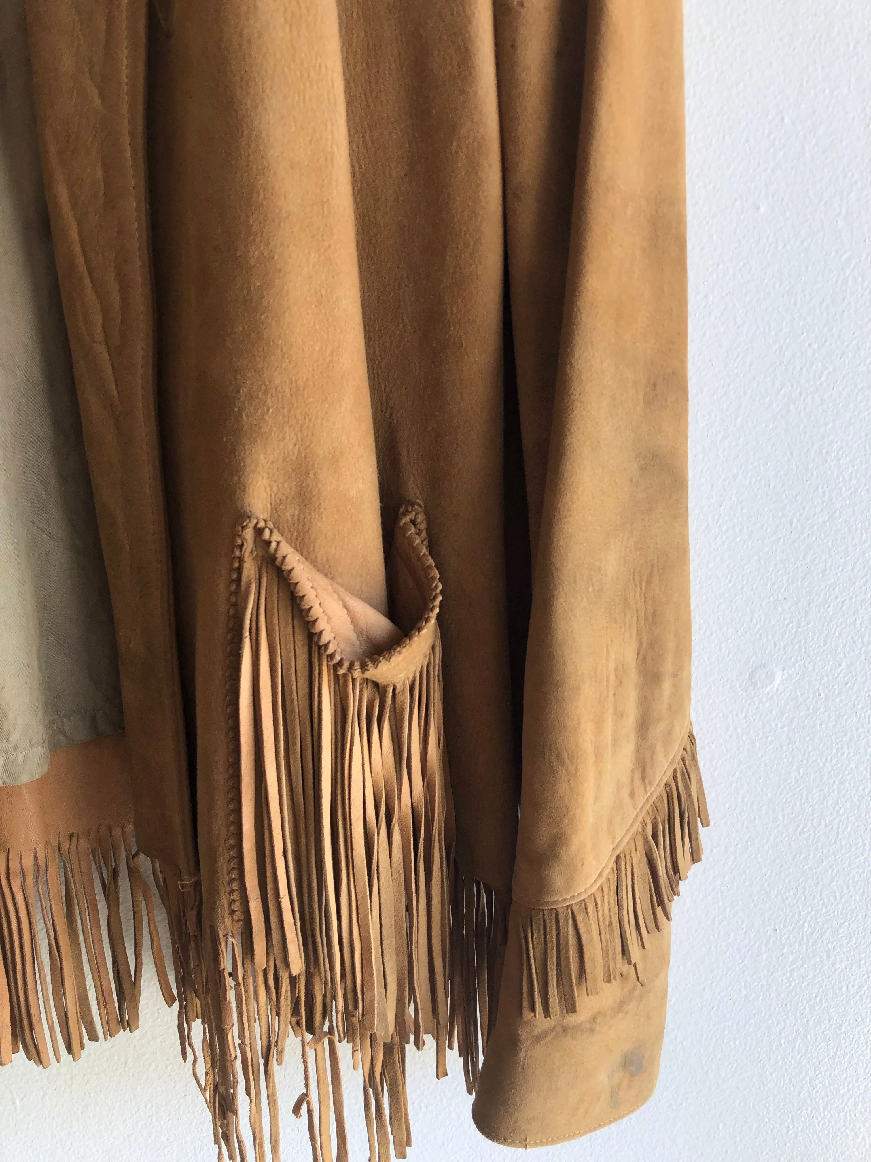 Vintage 1940/1950s Suede (Buckskin?) Bull-Themed Jacket