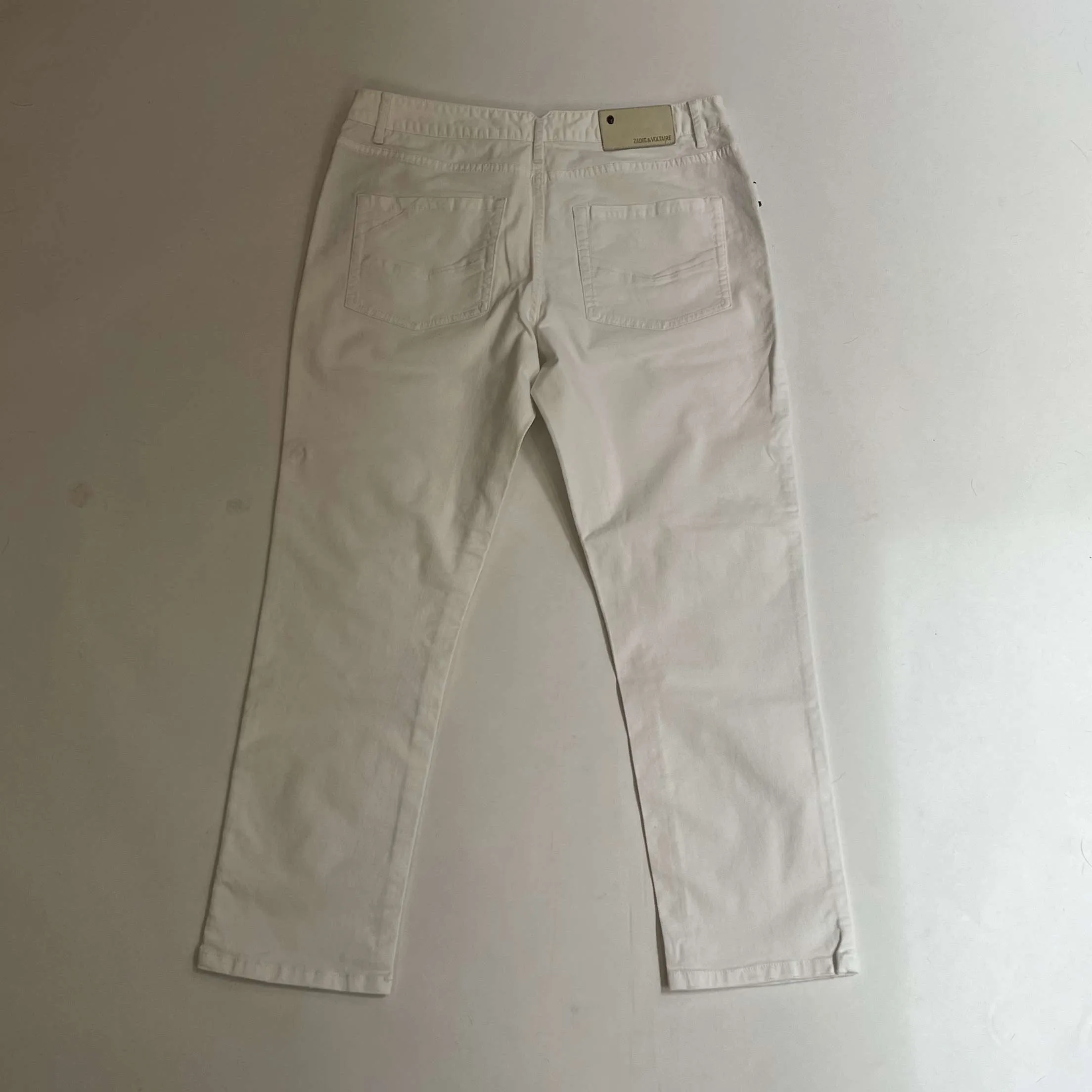 Zadig & Voltaire White Studded Crop Jeans S